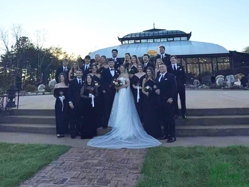 Wedding venue Victorian style metal and glass iron conservatory